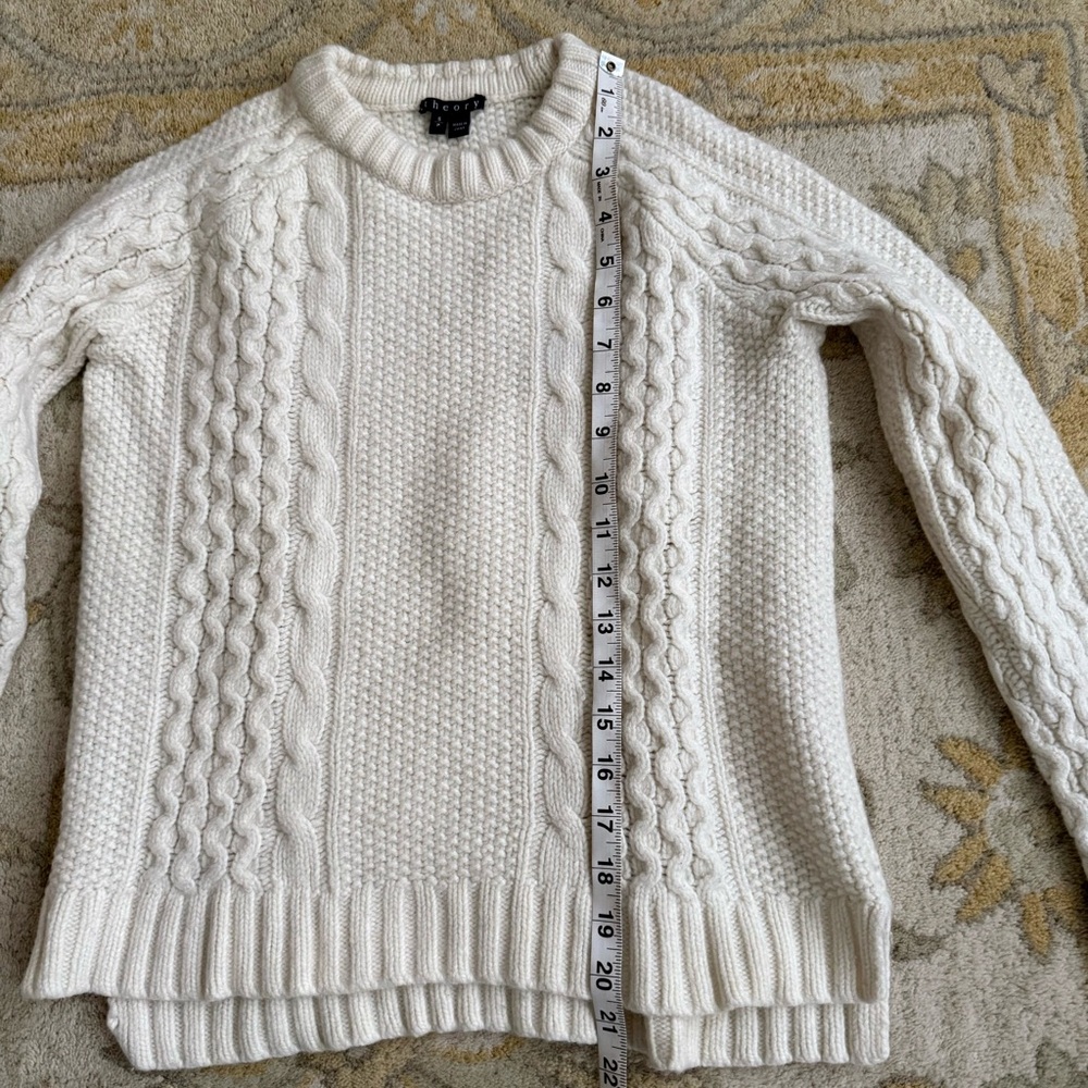 Theory Cream Cable Knit Sweater XS - Picture 6 of 6